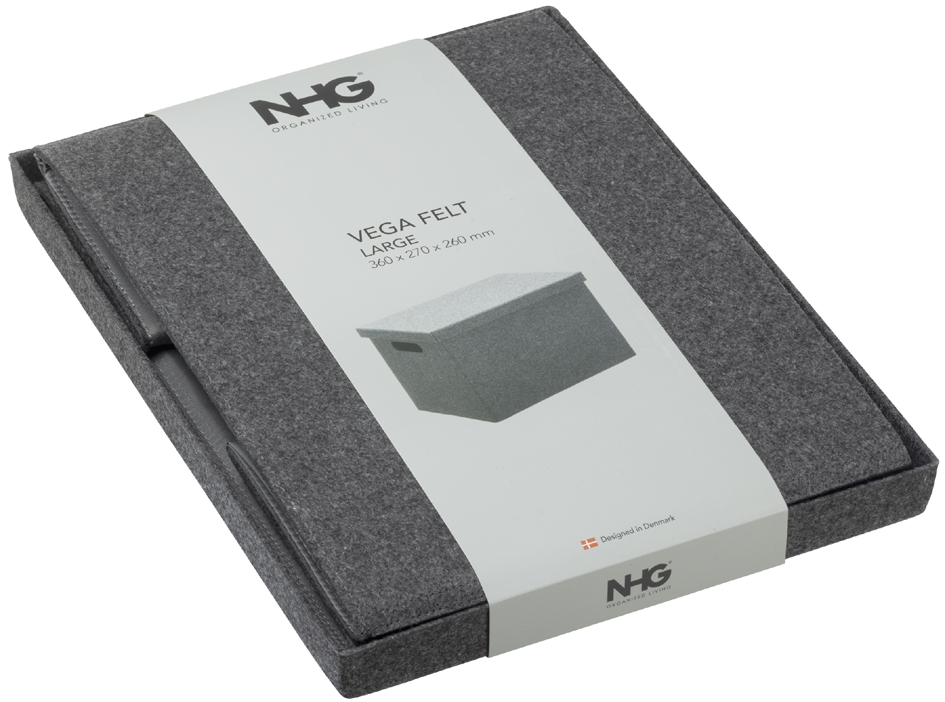 NHG opbergbox VEGA FELT STORAGE vilt L donkergrijs NHG opbergbox VEGA FELT STORAGE vilt L donkergrijs