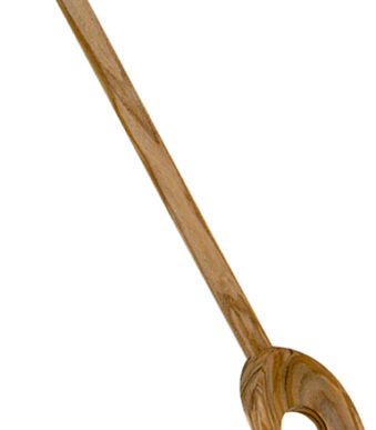 Metaltex pollepel met gat, olijvenhout, 30 cm