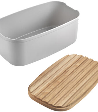 Metaltex broodtrommel Bready met snijplank deksel