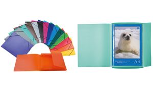 HERMA hoekspanmap, PP, DIN A3, donkerblauw-doorschijnend