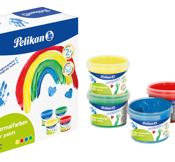 Pelikan vingerverf basisset, 4 kleuren