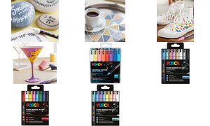 POSCA pigmentmarkers set van 8 stuks, kleurrijk gesorteerd