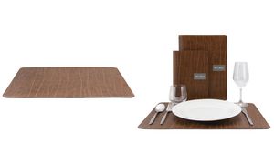 Securit placemat RUGA echt leer bruin