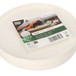 PAPSTAR borden van suikerriet rond 160 mm, wit, 6 stuks