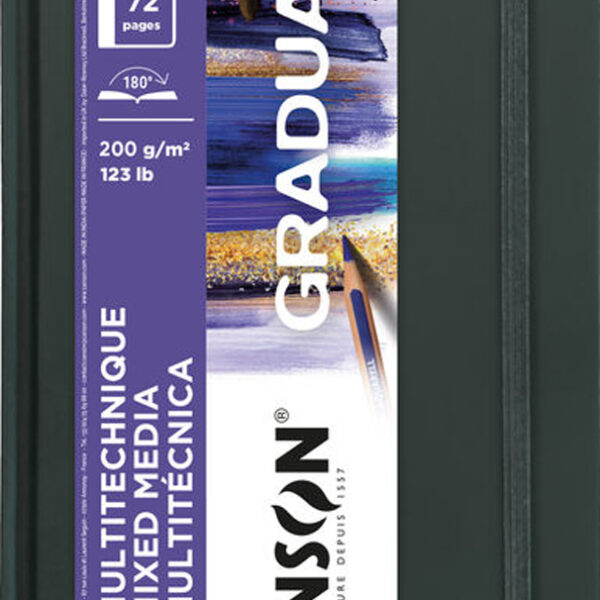CANSON Graduate Mixed Media schetsboek, 140 x 216 mm, zwart, 36 vellen