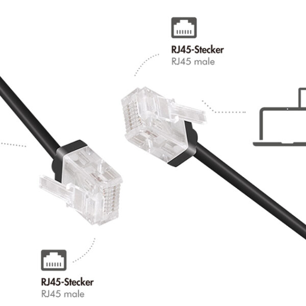 LogiLink Slim High-Flex netwerkkabel Cat. 6A U/UTP 0,15m