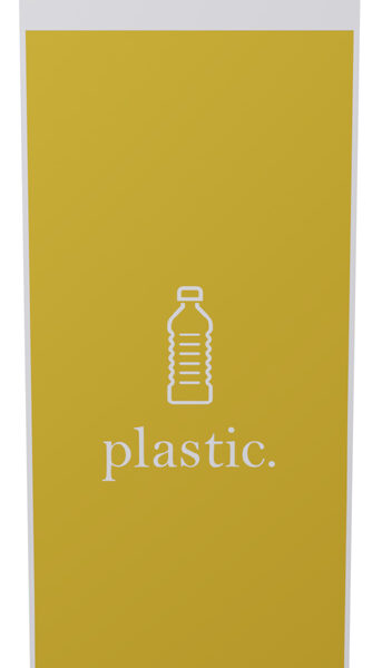 PAPERFLOW afvalscheidingsbak voor kunststof, wit, 60 liter