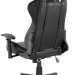 LogiLink gamingstoel met RGB-verlichting, hoofd- en lendensteun, zwart