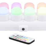 Securit LED waxinelichtjes set Amsterdam RGB kleuren oplaadbaar