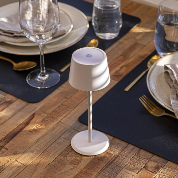 Securit Monte Carlo oplaadbare LED tafellamp wit