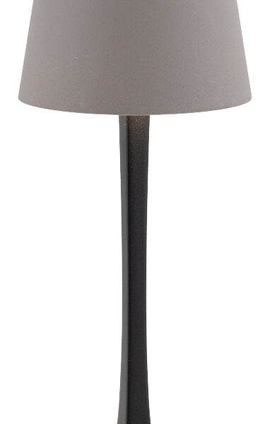 Securit Milano oplaadbare LED tafellamp zwart/taupe