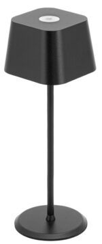 Securit oplaadbare LED-tafellamp Malta zwart