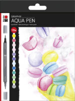Marabu Brushpennen Aqua Potloden Graphix IJskristal, Doos 12 stuks