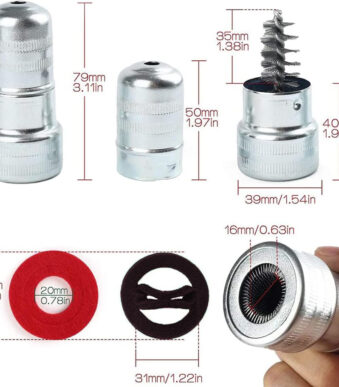 IWH Batterijpoolreinigingsborstel met kleurschijfjes