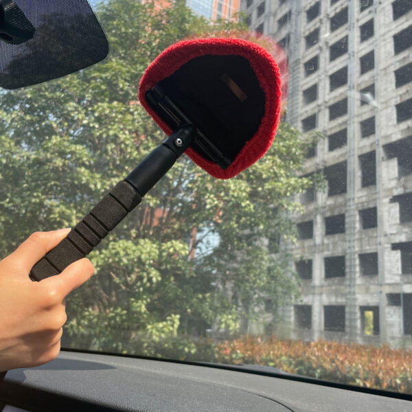 IWH Ruitenreiniger microvezeldoek met ijskrabber en telescoopsteel