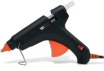 Rapesco lijmpistool 202 met type G stekker, zwart/rood