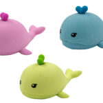 WEDO Kunststof gum 'MOBY' in walvisvorm, gesorteerd op kleur