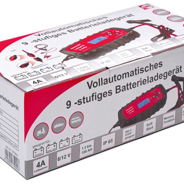 IWH Acculader 4A, 6/12V, volautomatisch