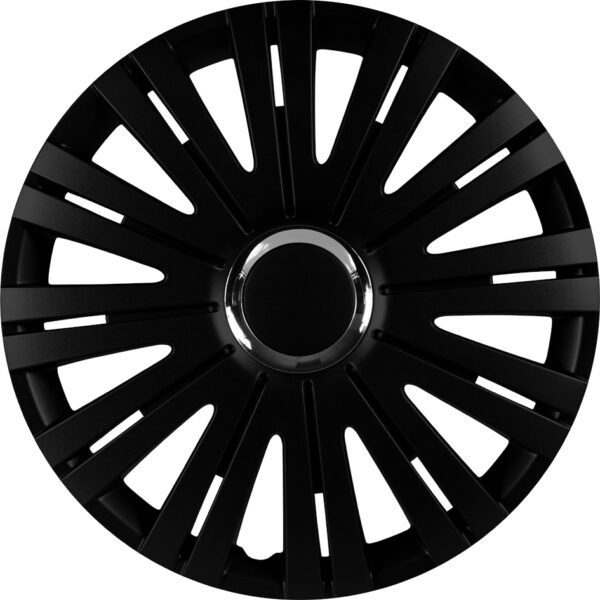 IWH wieldoppen Monaco zwart/chroom 14 inch (35,56 cm) - set van 4