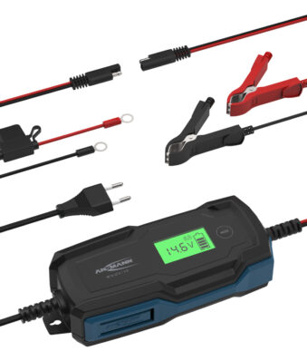 ANSMANN Acculader Auto 6-12V/4A, zwart/blauw