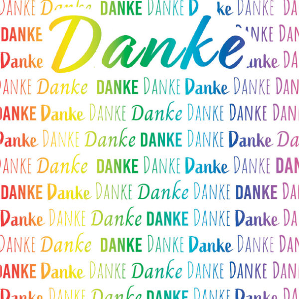 SUSY CARD Wenskaart 'Bedankt Rainbow