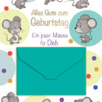 SUSY CARD Geldkaart verjaardag 'Muizen