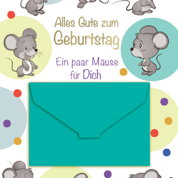 SUSY CARD Geldkaart verjaardag 'Muizen