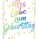 SUSY CARD Verjaardagskaart 'Rainbow Colors