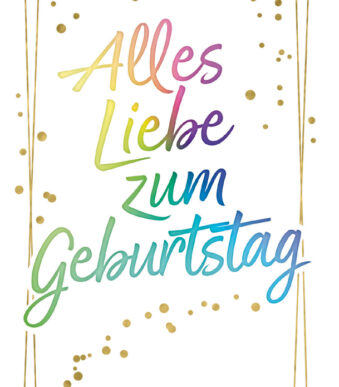 SUSY CARD Verjaardagskaart 'Rainbow Colors