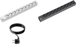 BACHMANN 19 inch stekkerdoos 9-voudig zonder schakelaar voor datacenter