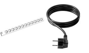 BACHMANN 19" stekkerdoos Zero-U Space 12-voudig aluminium behuizing