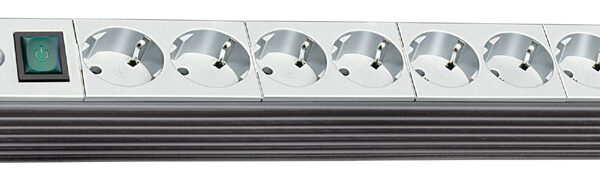 Brennenstuhl 19 inch stekkerdoos Premium-Line 8-voudig zwart/lichtgrijs