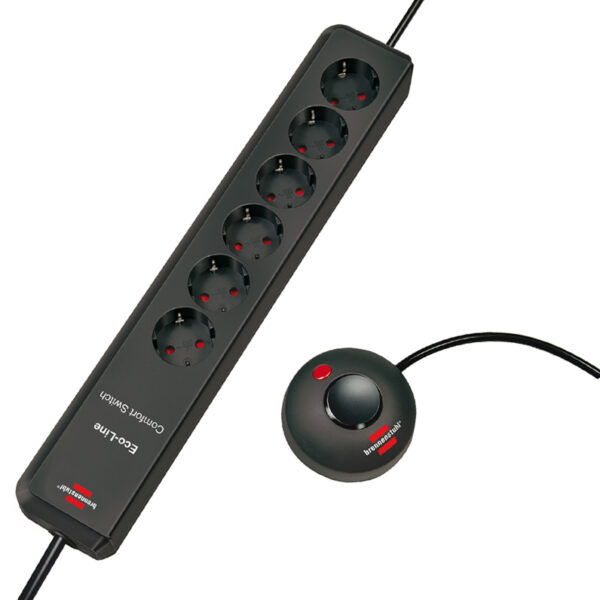 Brennenstuhl stekkerdoos Eco-Line Comfort Switch 6-voudig met voetschakelaar