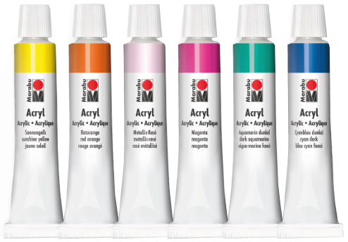 Marabu Acrylverf Set Color Blocking, 6 x 12 ml