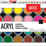 Marabu acrylverf basisset, 24 x 18 ml