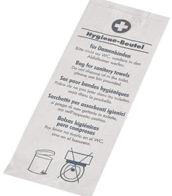 PAPSTAR hygiënezakjes papier bedrukt wit