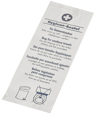 PAPSTAR hygiënezakjes papier bedrukt wit