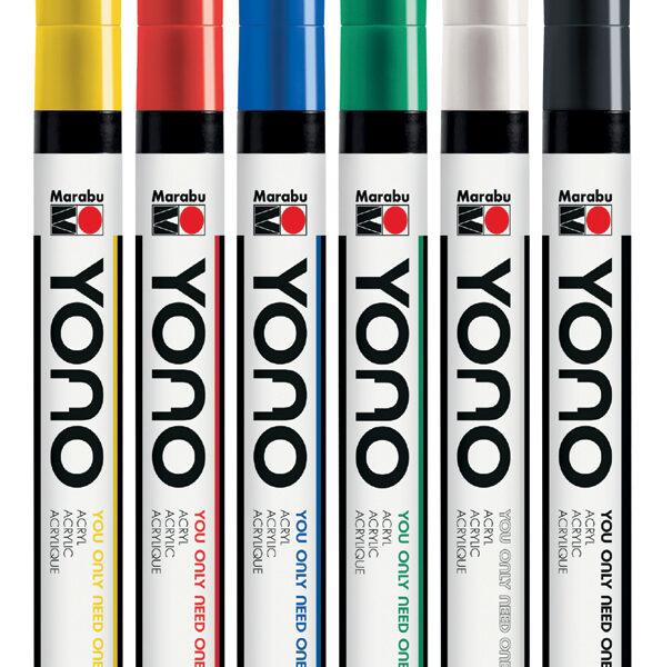 Marabu acrylstiften YONO, 0,5-1,5 mm, set van 6