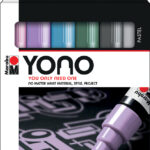 Marabu Acrylstiften YONO 1,5 - 3,0 mm, set van 6 pastelkleuren