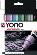Marabu Acrylstiften YONO 1,5 - 3,0 mm, set van 6 pastelkleuren