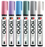 Marabu Acrylstiften YONO 1,5 - 3,0 mm, set van 6 pastelkleuren