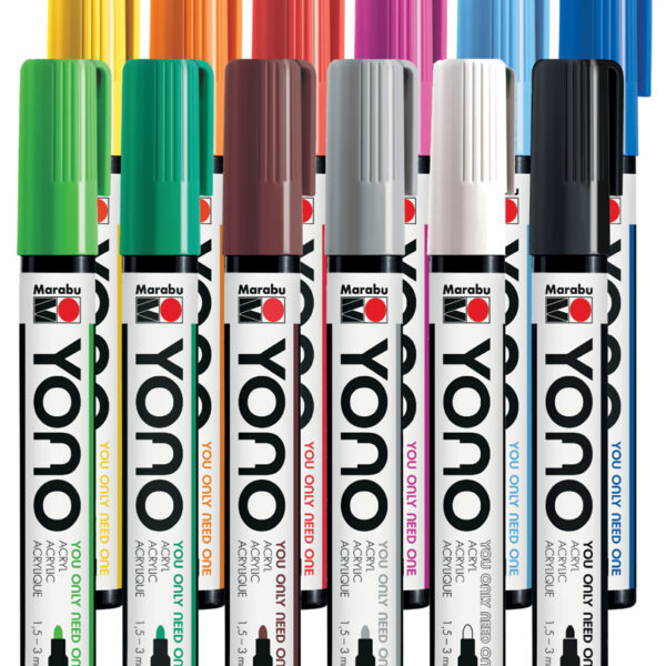 Marabu Acrylmarker YONO, 1,5 - 3,0 mm, set van 12