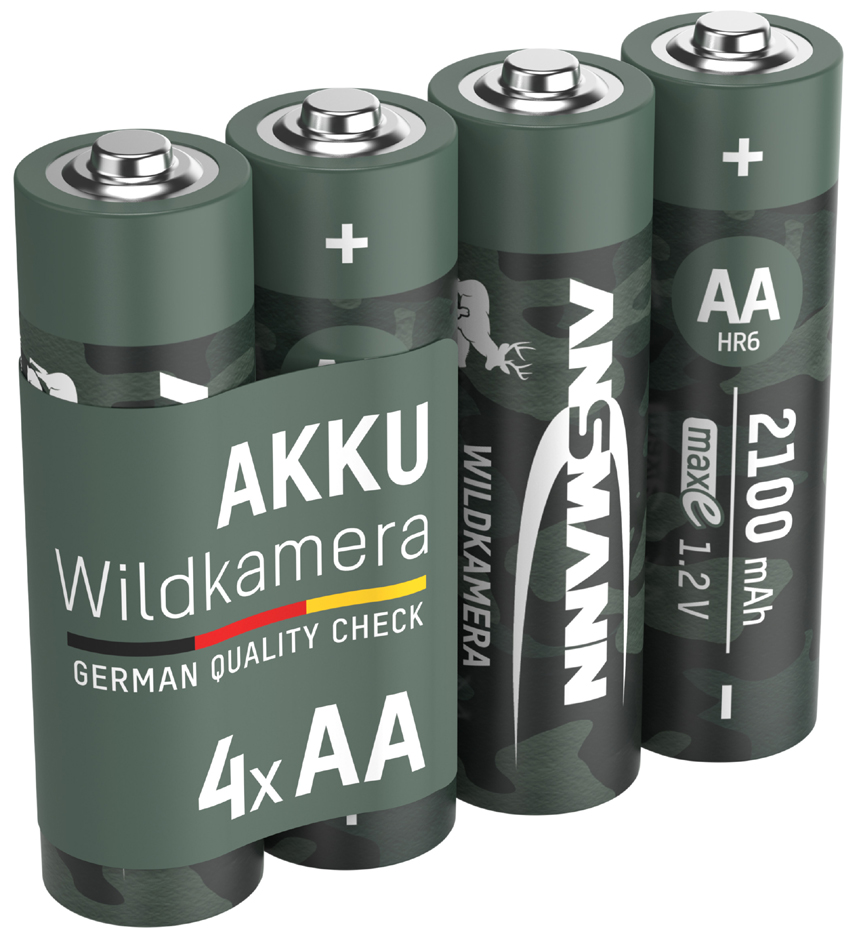 ANSMANN NiMH Oplaadbare Batterijen AA 2100 mAh voor Wildcamera's (4 stuks) ANSMANN NiMH Oplaadbare Batterijen AA 2100 mAh voor Wildcamera's (4 stuks)