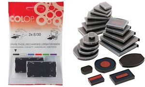 COLOP vervangstempelkussen blauw/rood dubbelpack voor Printer 10 en Mini Dater