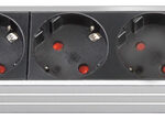 Brennenstuhl 19 inch stekkerdoos Alu-Line, 8-voudig, 1 HE