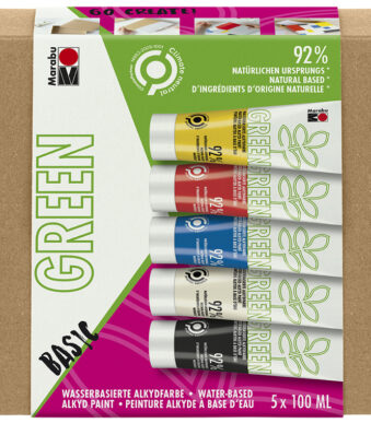 Marabu Green Watergedragen Alkydverf, Basisset