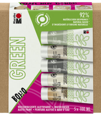 Marabu Green Watergedragen Alkydverf, Boho-Set