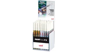 Uni-balstift Permanent Marker PAINT PX203, display met 36 stuks
