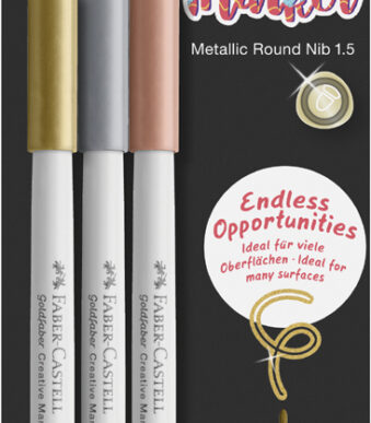FABER-CASTELL Creative Marker GOLDFABER, 3 stuks blister