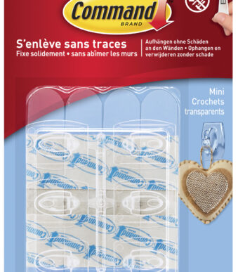 3M Command Mini-haakjes, kunststof, maat S, transparant